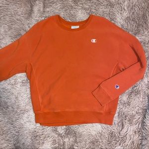 Champion Crewneck Sweatshirt - Size Large - Orange
